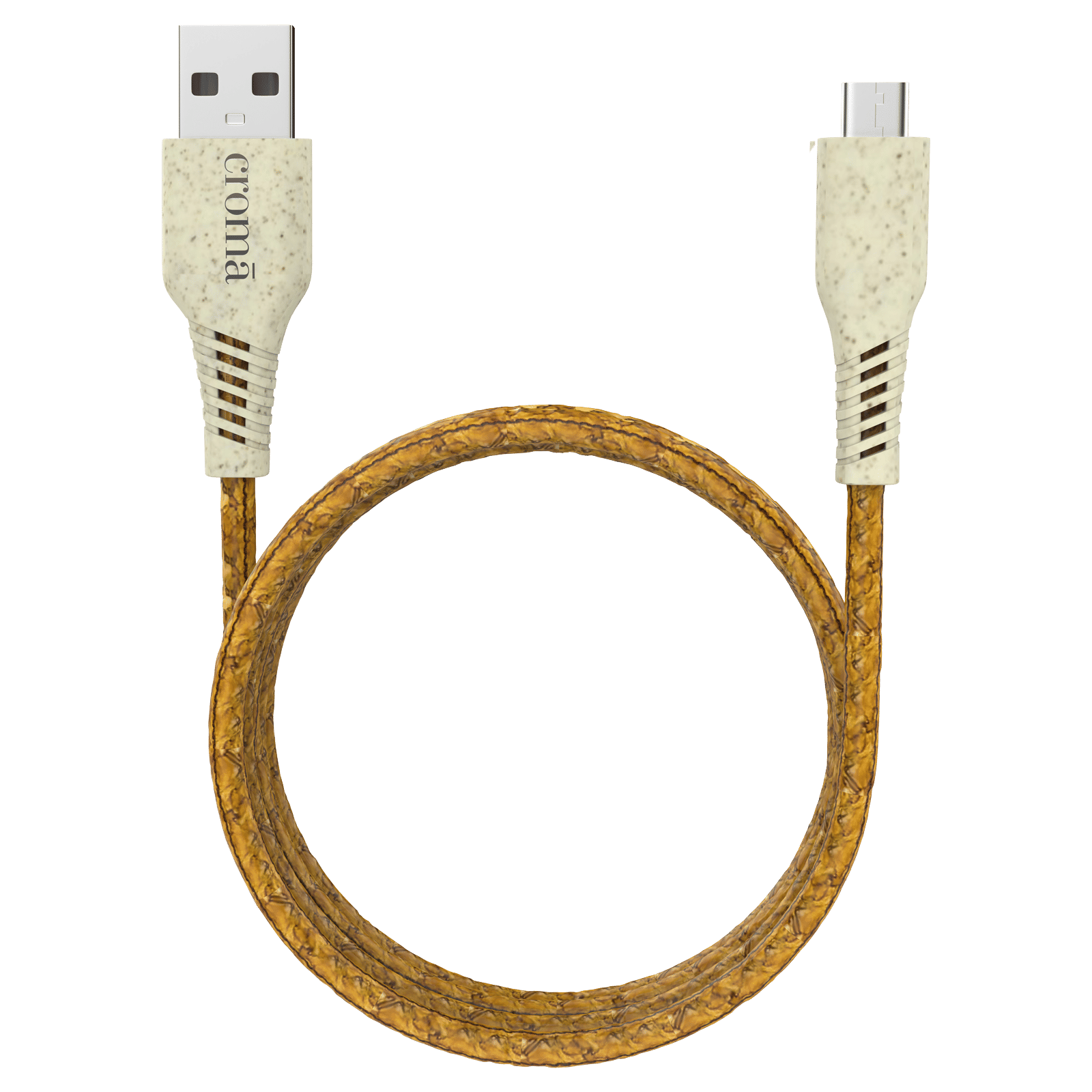 Croma Eco Type A to Type C 3.9 Feet (1.2M) Cable (Bio-degradable Material, Brown) Croma Eco Type A to Type C 3.9 Feet (1.2M) Cable (Bio-degradable Material, Brown)_1