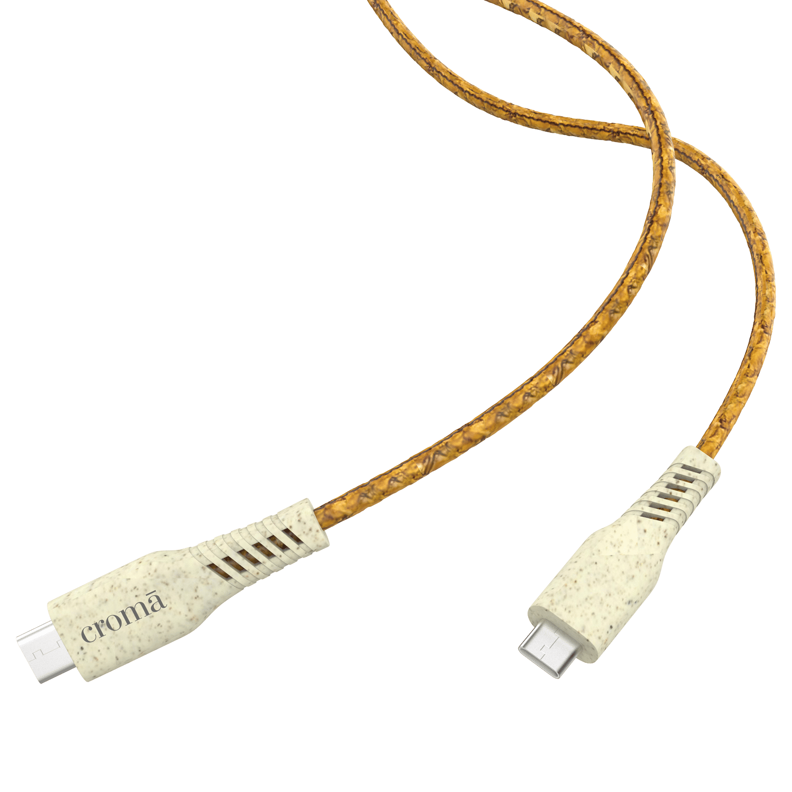 Croma Eco Type C to C 3.9 Feet (1.2M) Charging Cable (Biodegradable Material, Brown)_3