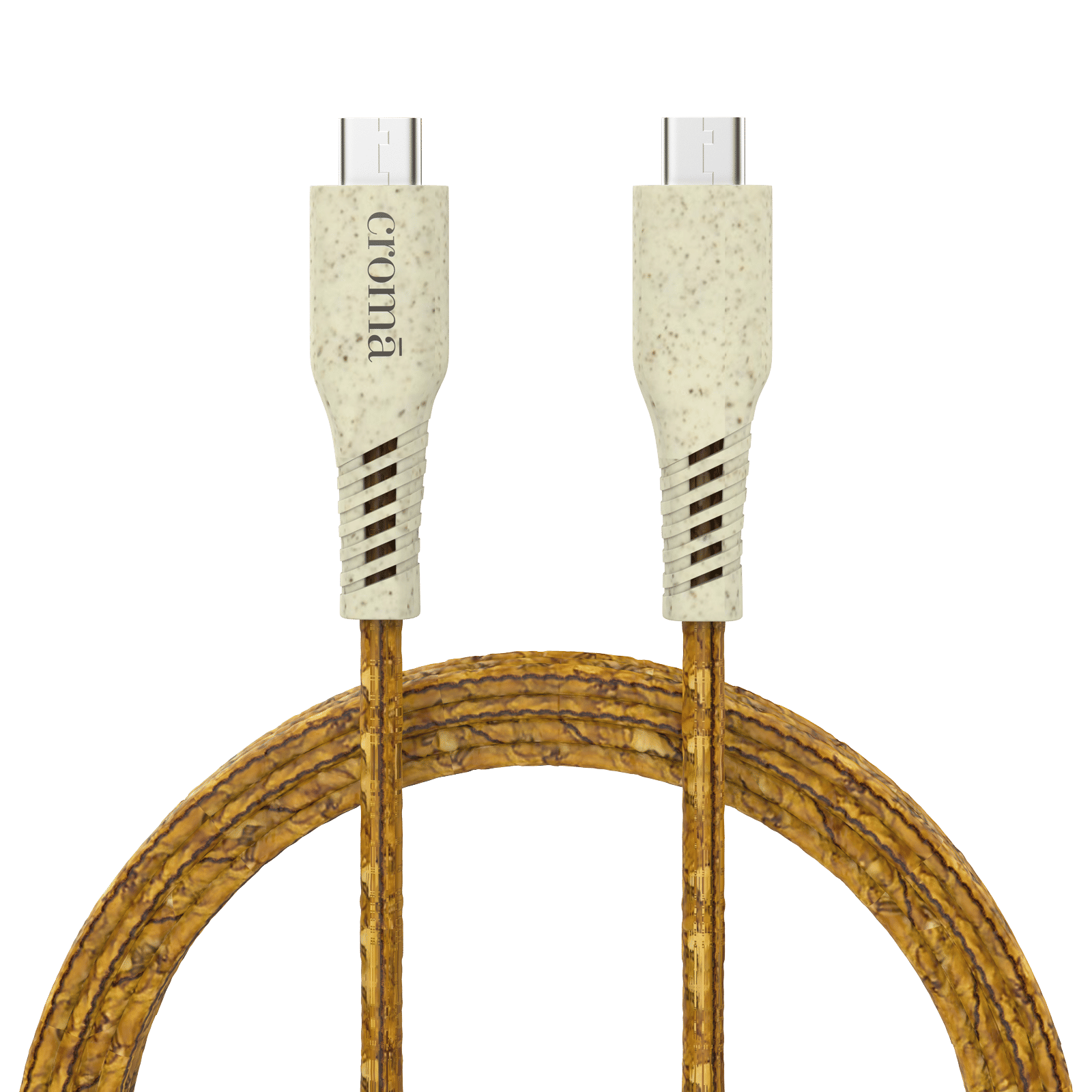 Croma Eco Type C to C 3.9 Feet (1.2M) Charging Cable (Biodegradable Material, Brown)_1