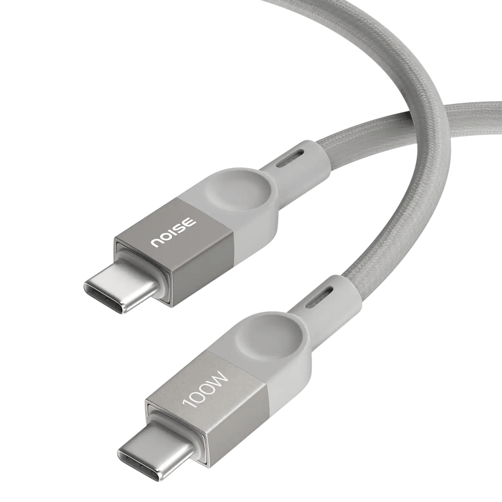 noise Power Type C to Type C 3.2 Feet (1M) Cable (Nylon Braided, Grey)_3