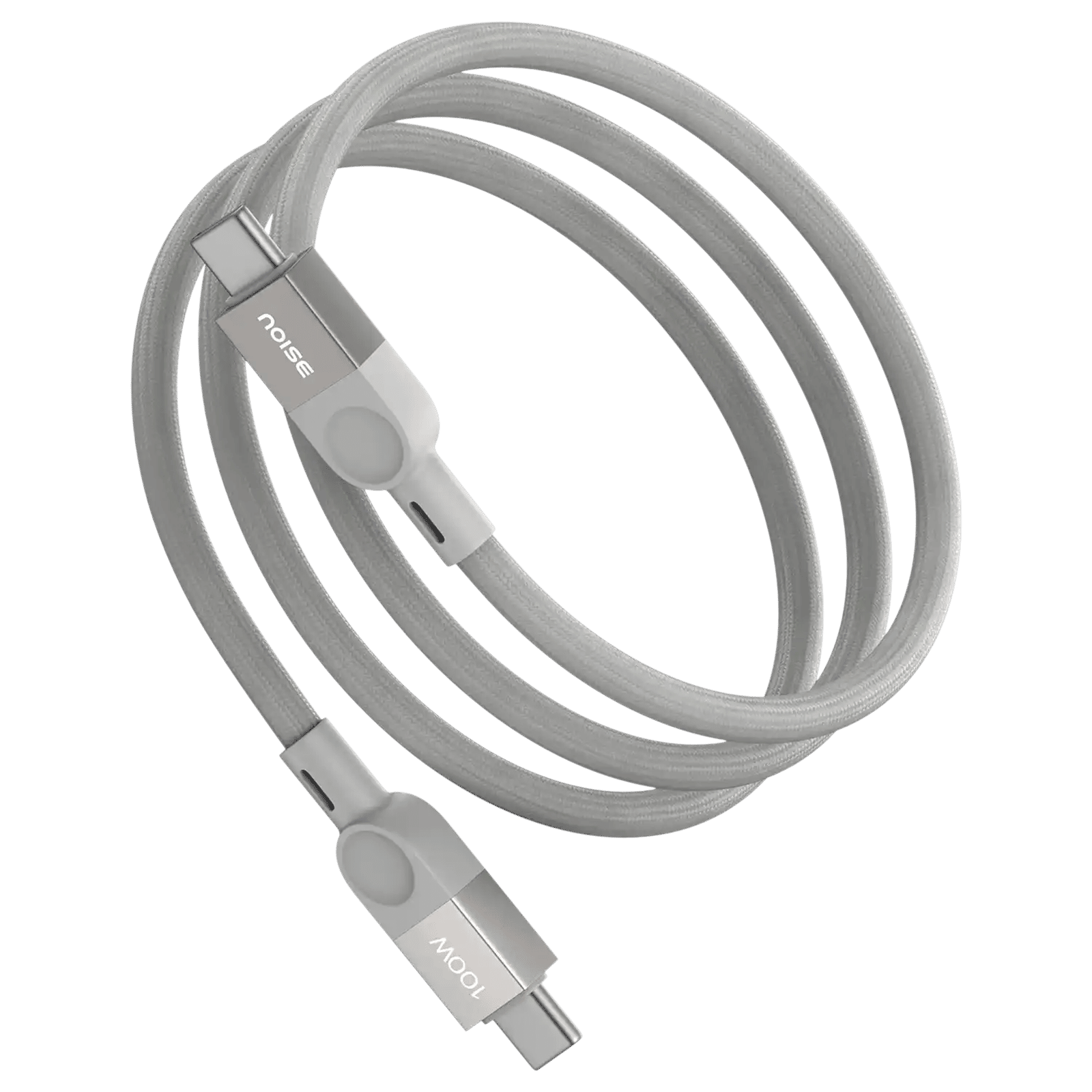 noise Power Type C to Type C 3.2 Feet (1M) Cable (Nylon Braided, Grey)_4
