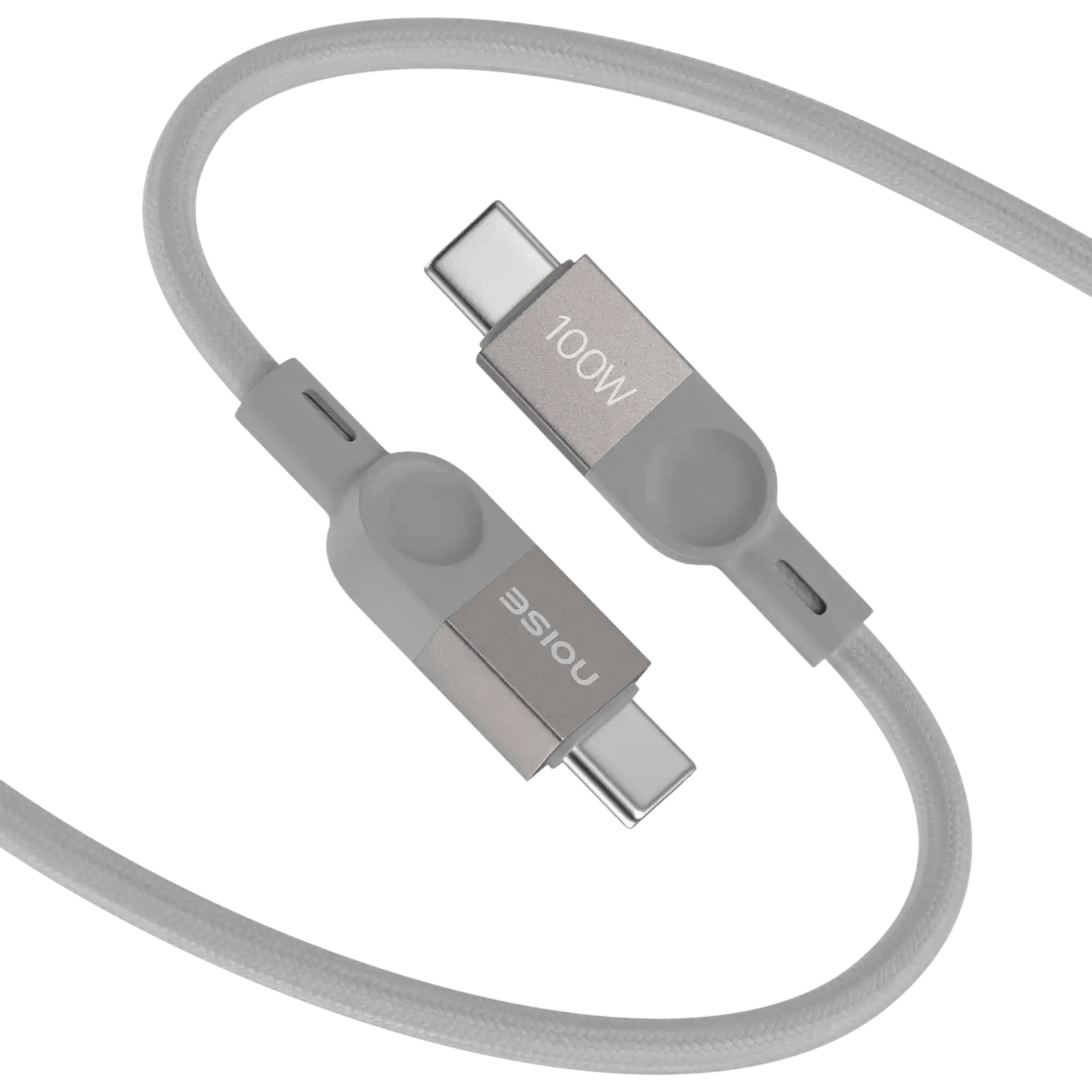 noise Power Type C to Type C 3.2 Feet (1M) Cable (Nylon Braided, Grey)_6