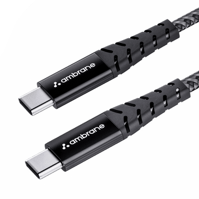 Ambrane RCTT-15 Type C to Type C 4.9 Feet (1.5M) Cable (Unbreakable, Black)