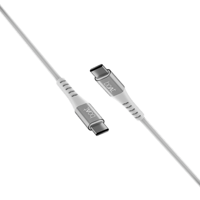 boAt C600 Type C to Type C 4.92 Feet (1.5 M) Cable (Nylon Braided, White)