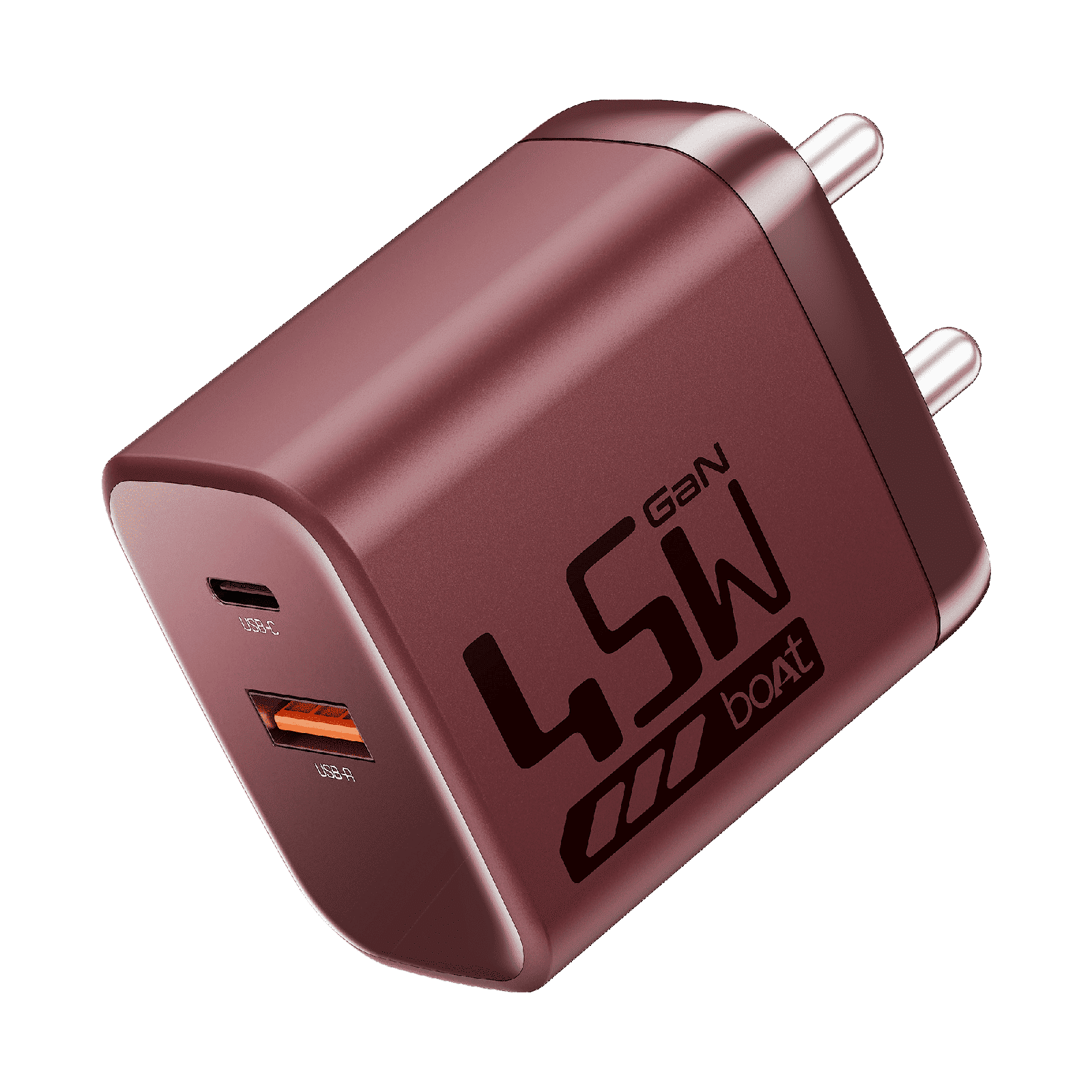 boAt 45W Type A & Type C 2-Port Fast Charger (Adapter Only, 12-Layer Smart IC Protection, Monarch Red) boAt 45W Type A & Type C 2-Port Fast Charger (Adapter Only, 12-Layer Smart IC Protection, Monarch Red)_1