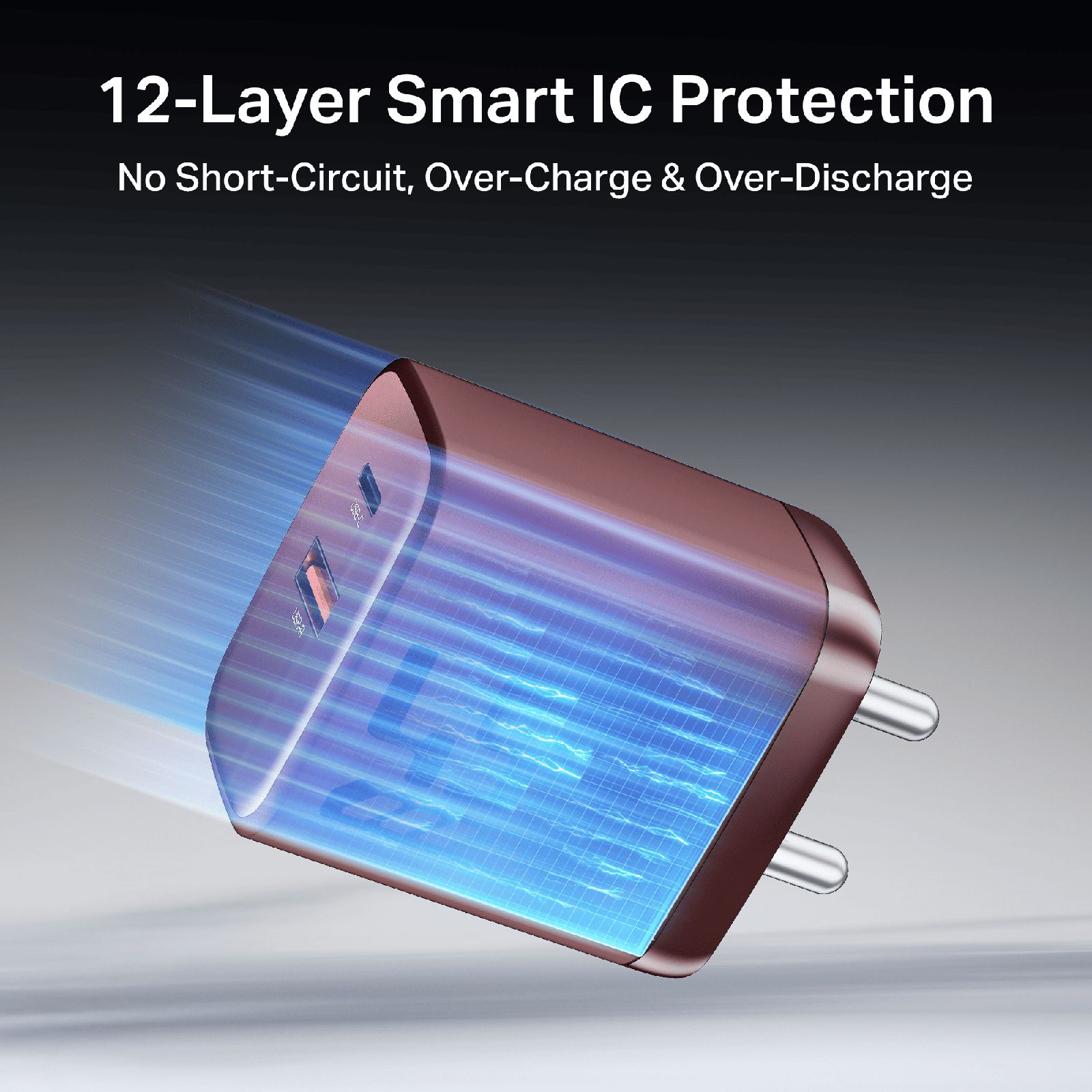 boAt 45W Type A & Type C 2-Port Fast Charger (Adapter Only, 12-Layer Smart IC Protection, Monarch Red) boAt 45W Type A & Type C 2-Port Fast Charger (Adapter Only, 12-Layer Smart IC Protection, Monarch Red)_5