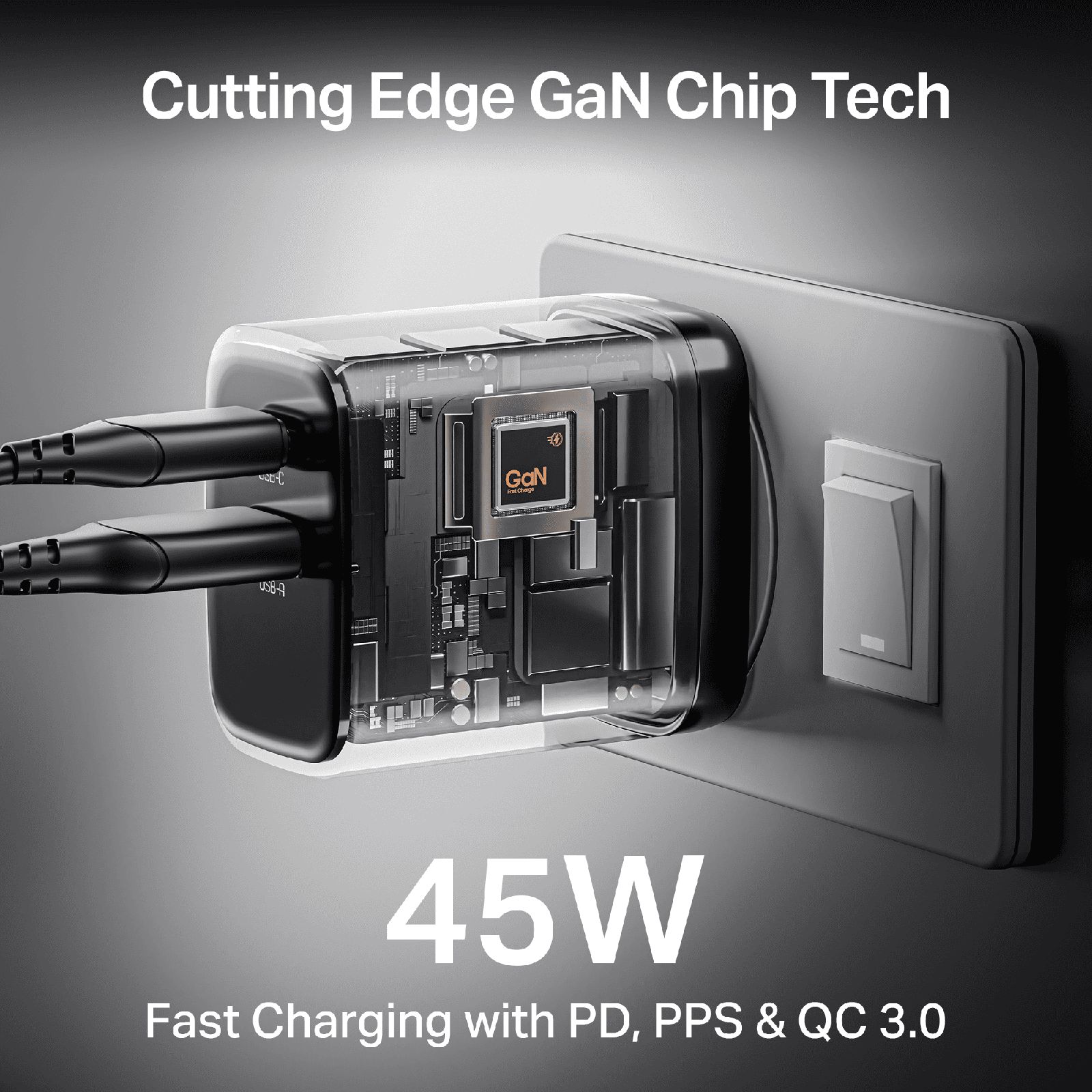 boAt 45W Type A & Type C 2-Port Fast Charger (Adapter Only, 12-Layer Smart IC Protection, Ash Grey) boAt 45W Type A & Type C 2-Port Fast Charger (Adapter Only, 12-Layer Smart IC Protection, Ash Grey)_4