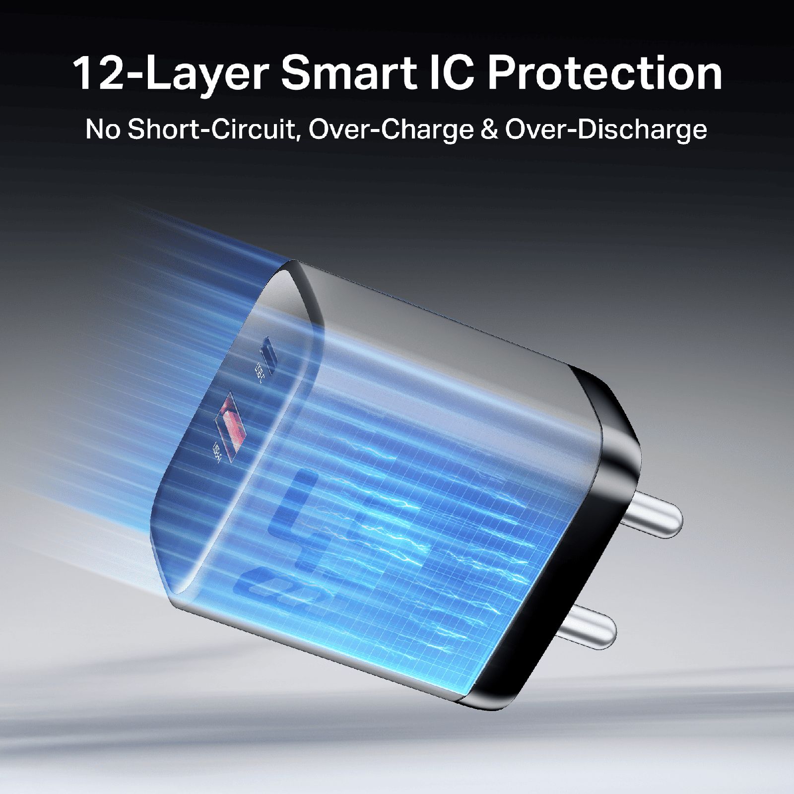 boAt 45W Type A & Type C 2-Port Fast Charger (Adapter Only, 12-Layer Smart IC Protection, Ash Grey) boAt 45W Type A & Type C 2-Port Fast Charger (Adapter Only, 12-Layer Smart IC Protection, Ash Grey)_5