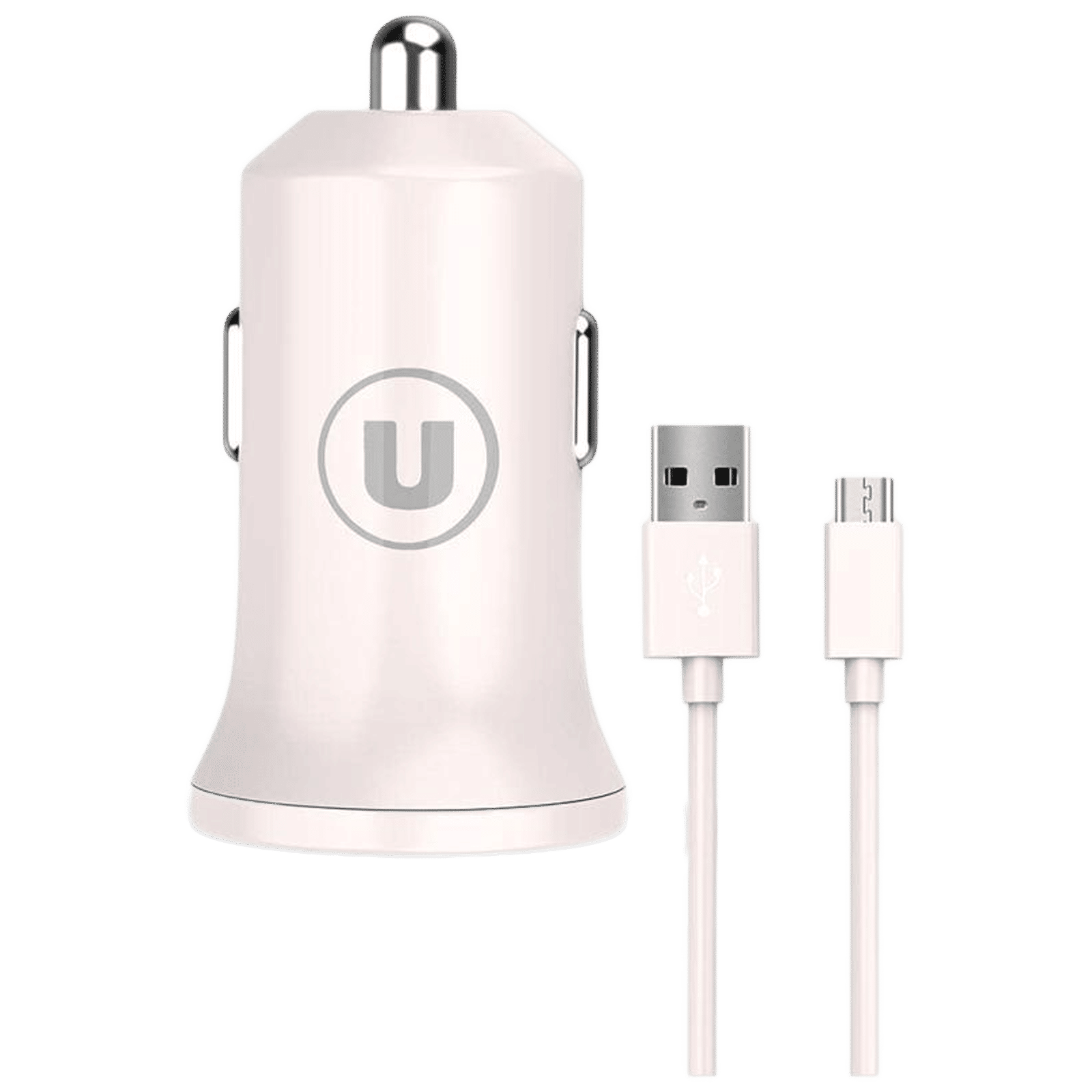 Bandridge 2.4 Amp 1 USB Port Car Charging Adapter with Micro USB Cable (Fast Charging Compatible, White) Bandridge 2.4 Amp 1 USB Port Car Charging Adapter with Micro USB Cable (Fast Charging Compatible, White)_1