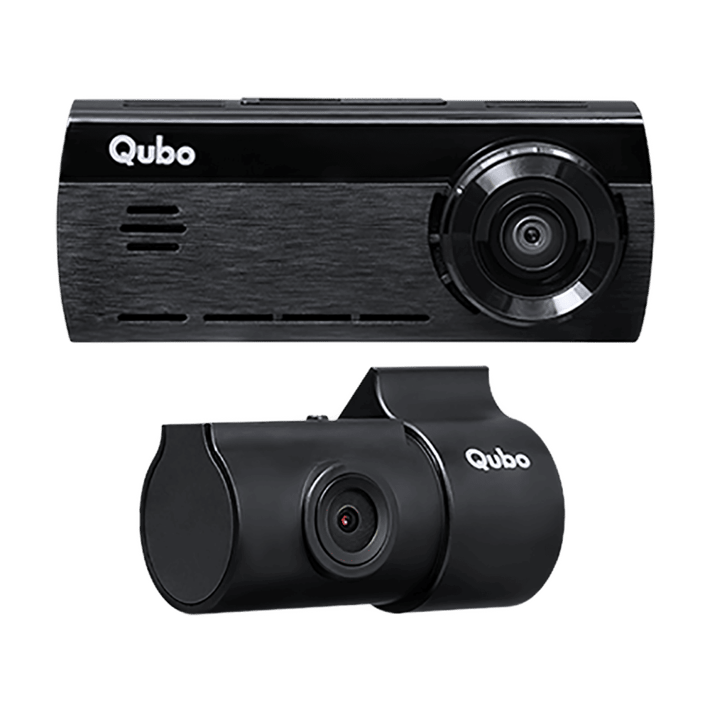 Qubo Dashcam Pro 4K UHD and 8MP Action Camera with Rear Camera (Black)_1