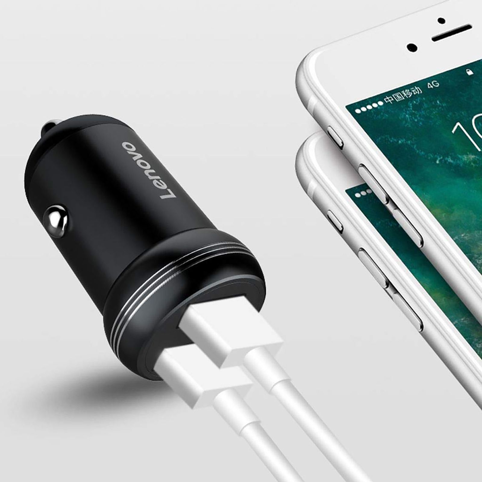 Lenovo 90 Watts 2 USB Ports Car Charging Adapter (Intelligent Fast Charging, HC11, Black)_6