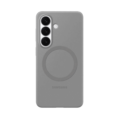 Samsung Soft Silicone Back Cover for Galaxy S26 (Built-in Magnets, Grey)