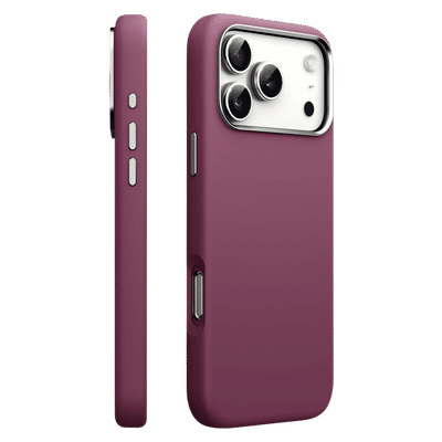 VAKU LUXOS Magpro Soft Silicon Back Cover for Apple iPhone 18 Pro (MagSafe Compatible, Dark Cherry)