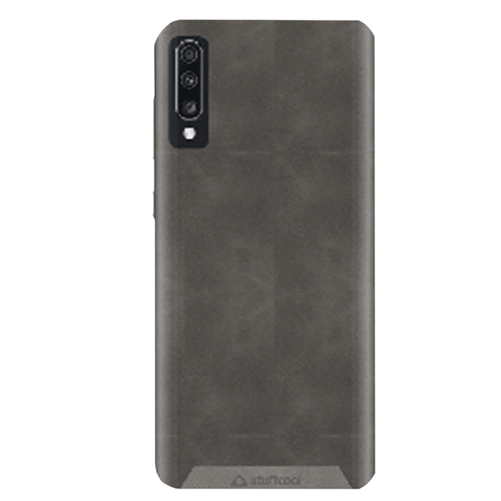 stuffcool Rego PU Leather Back Cover for Samsung Galaxy A70 (Camera Protection, Black)_1