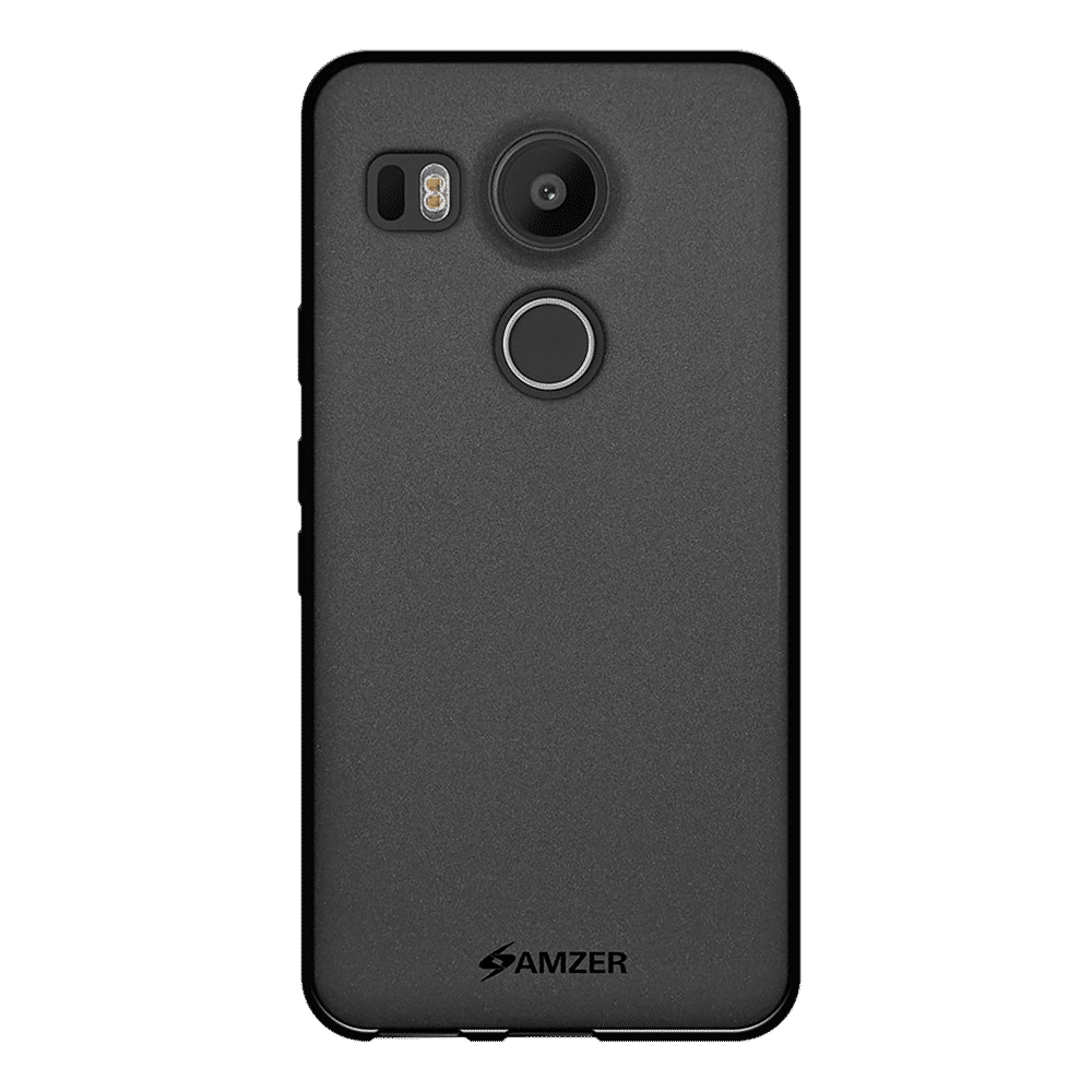 AMZER AMZ98037 Soft TPU Back Cover for LG Nexus 5X (Wear And Tear Protection, Black)_1