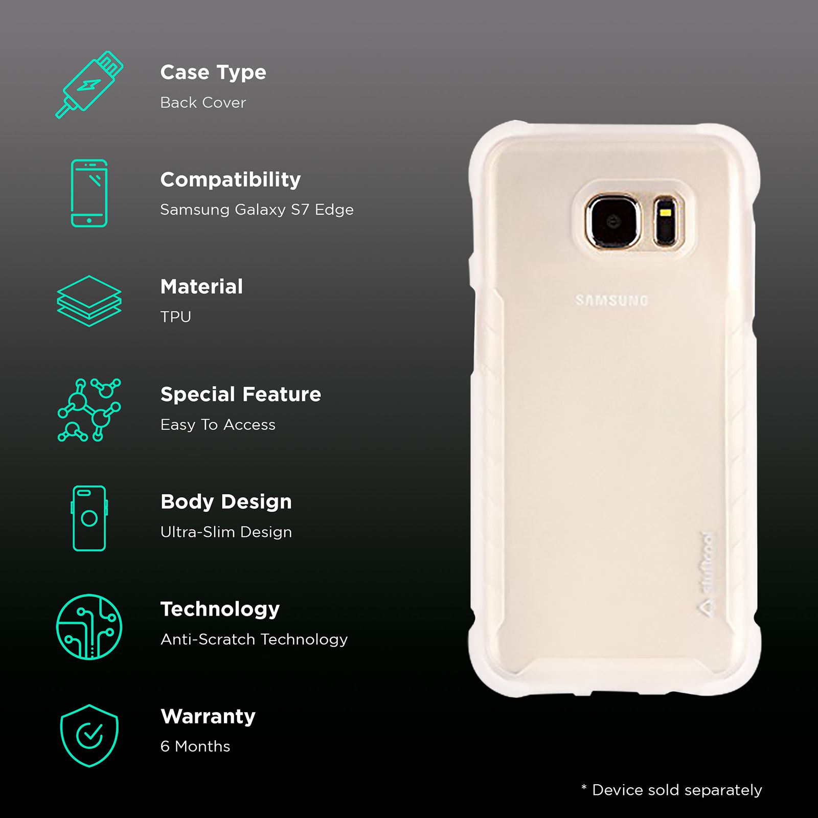stuffcool Ferme Polyurethane Back Cover for Samsung Galaxy S7 Edge (Scratch Resistant, Transparent) stuffcool Ferme Polyurethane Back Cover for Samsung Galaxy S7 Edge (Scratch Resistant, Transparent)_2