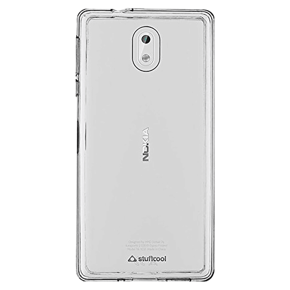 Stuffcool Blendo Hybrid Polycarbonate Back Cover for Nokia 3 (Camera Protection, Transparent)_1