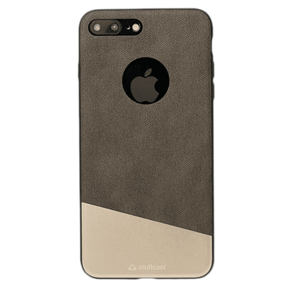 stuffcool Perla Dual Tone PU Leather Back Cover for Apple iPhone 8 Plus and 7 Plus (Integrated Knobs, Brown)_1