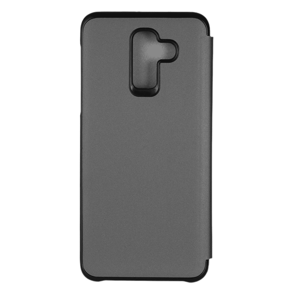 SAMSUNG Polyurethane Flip Cover for Galaxy J8 (Scratch Proof, Black) SAMSUNG Polyurethane Flip Cover for Galaxy J8 (Scratch Proof, Black)_4