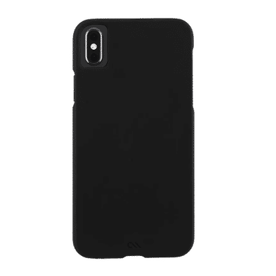 Case-Mate Premium Leather Back Cover for Apple iPhone XS Max (Wireless Charging Support, Black)