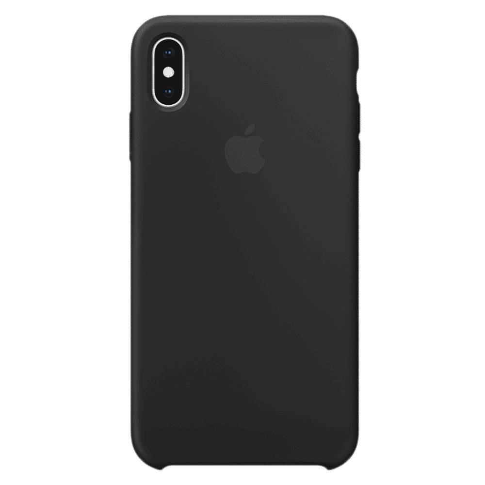Apple MRWE2ZM/A Silicone Back Cover for iPhone XS Max (Microfiber Lining, Black)_1