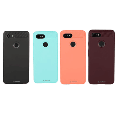 stuffcool Armour Plastic Back Cover for Google Pixel 3 XL (Camera Protection, Black)