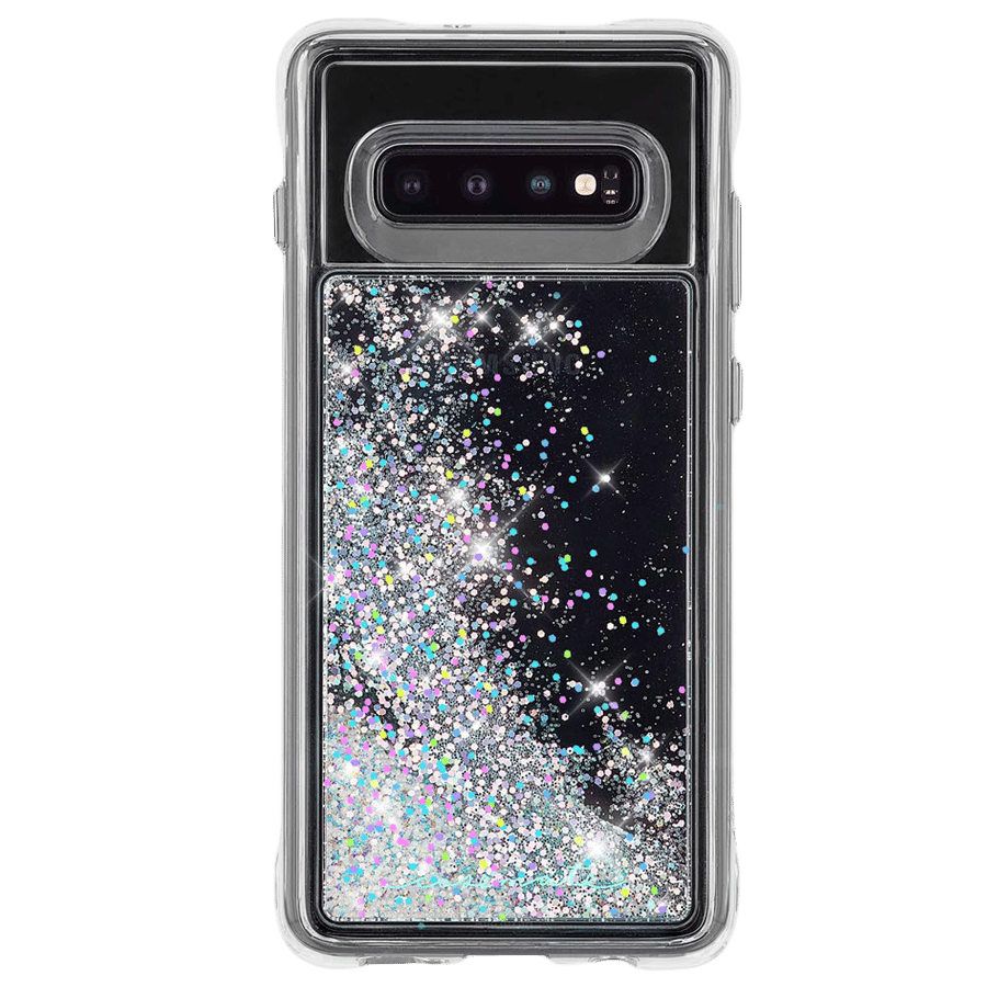 Case-Mate Waterfall Glitter Polycarbonate Back Cover for Samsung Galaxy S10 (Drop Protection, Iridescent Diamond)_1