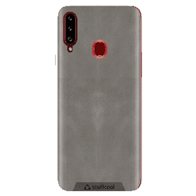 stuffcool Leather Soft Back Cover SAMSUNG Galaxy A20s (Bumper & Shock Protection, Grey)
