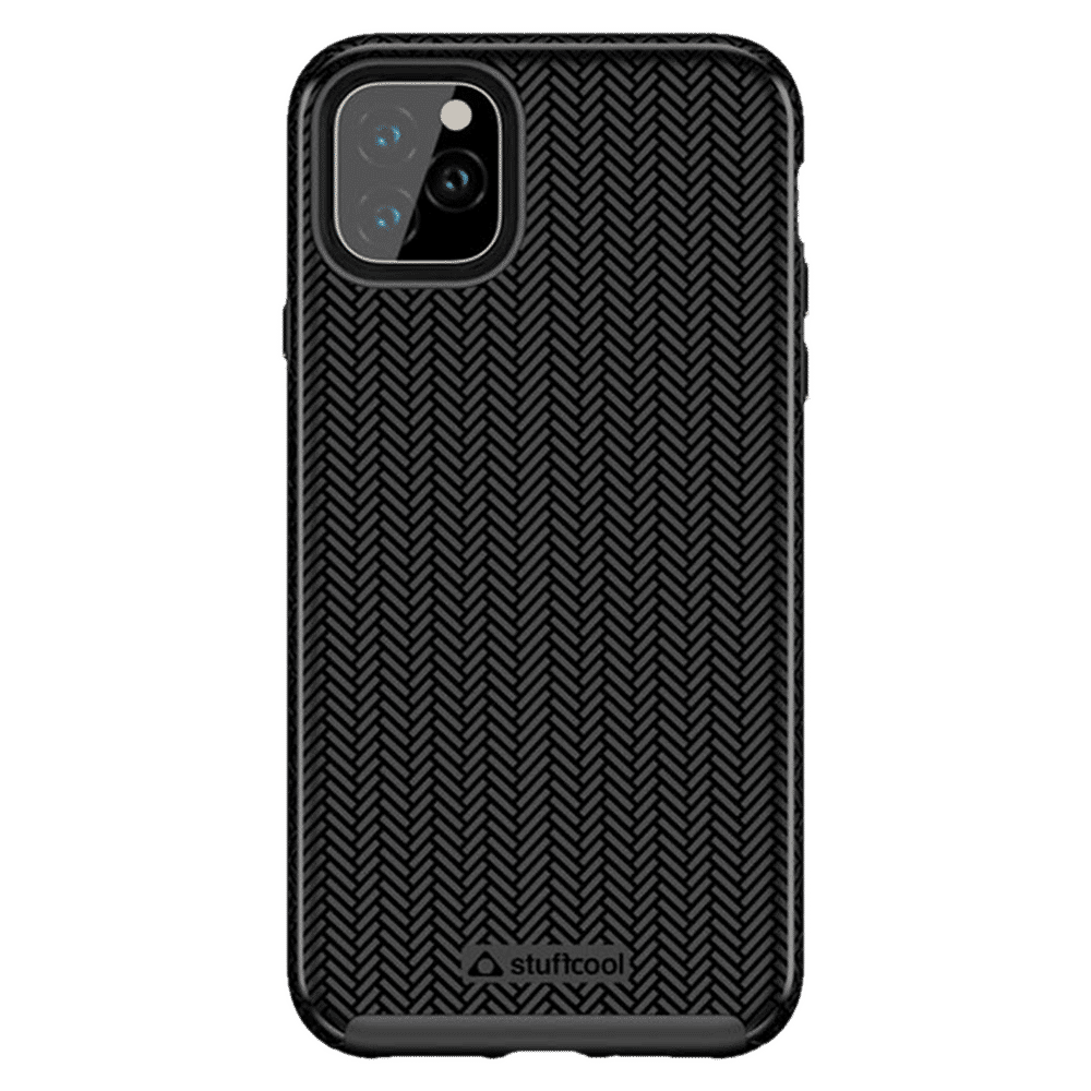 stuffcool Pine Hard Polycarbonate Back Cover for Apple iPhone 11 Pro Max (Camera Protection, Black) stuffcool Pine Hard Polycarbonate Back Cover for Apple iPhone 11 Pro Max (Camera Protection, Black)_1