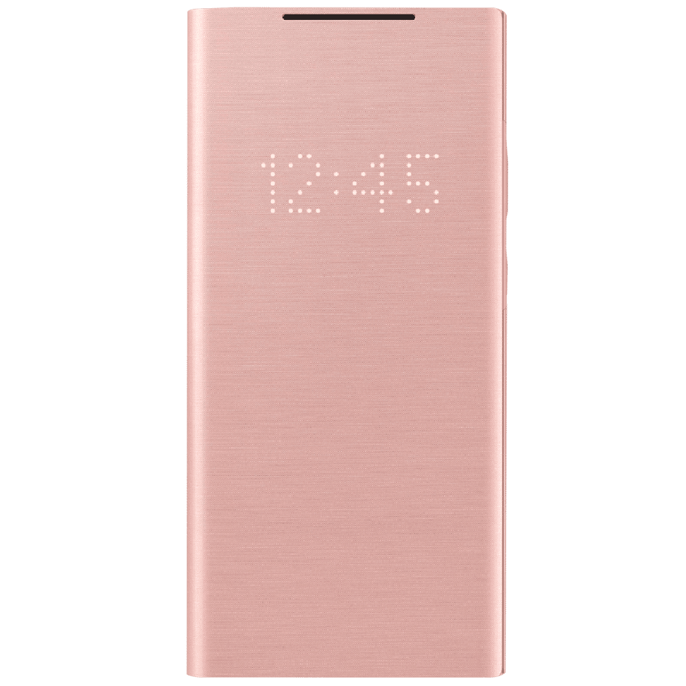 SAMSUNG Synthetic Leather Flip Cover for SAMSUNG Galaxy Note 20 (Convenient Alerts, Mystic Bronze)_1