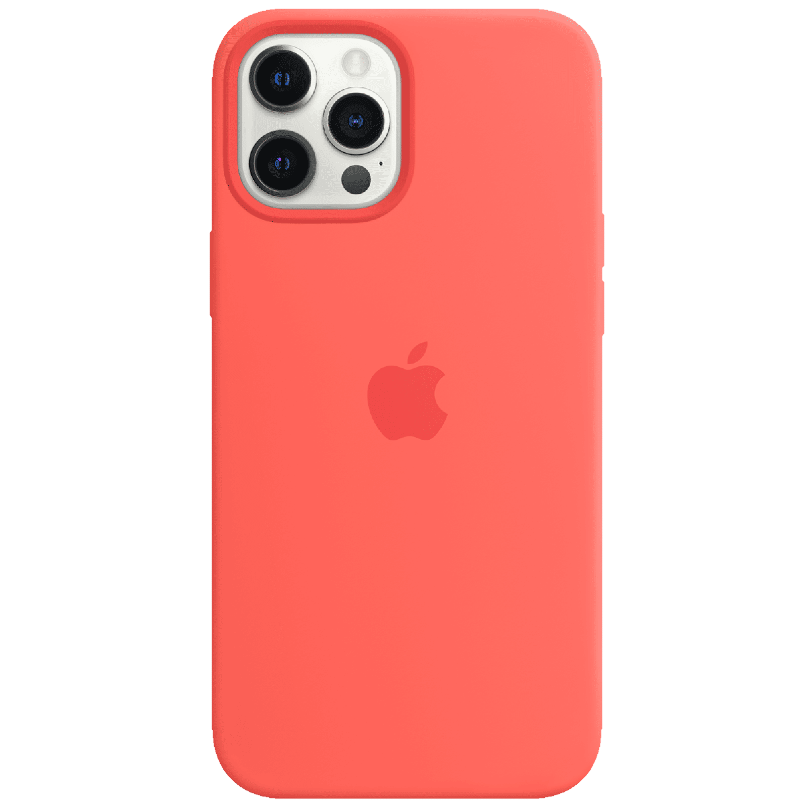 Apple Soft Silicone Back Cover for Apple iPhone 12, 12 Pro (Built-in Magnets, Pink Citrus)_1