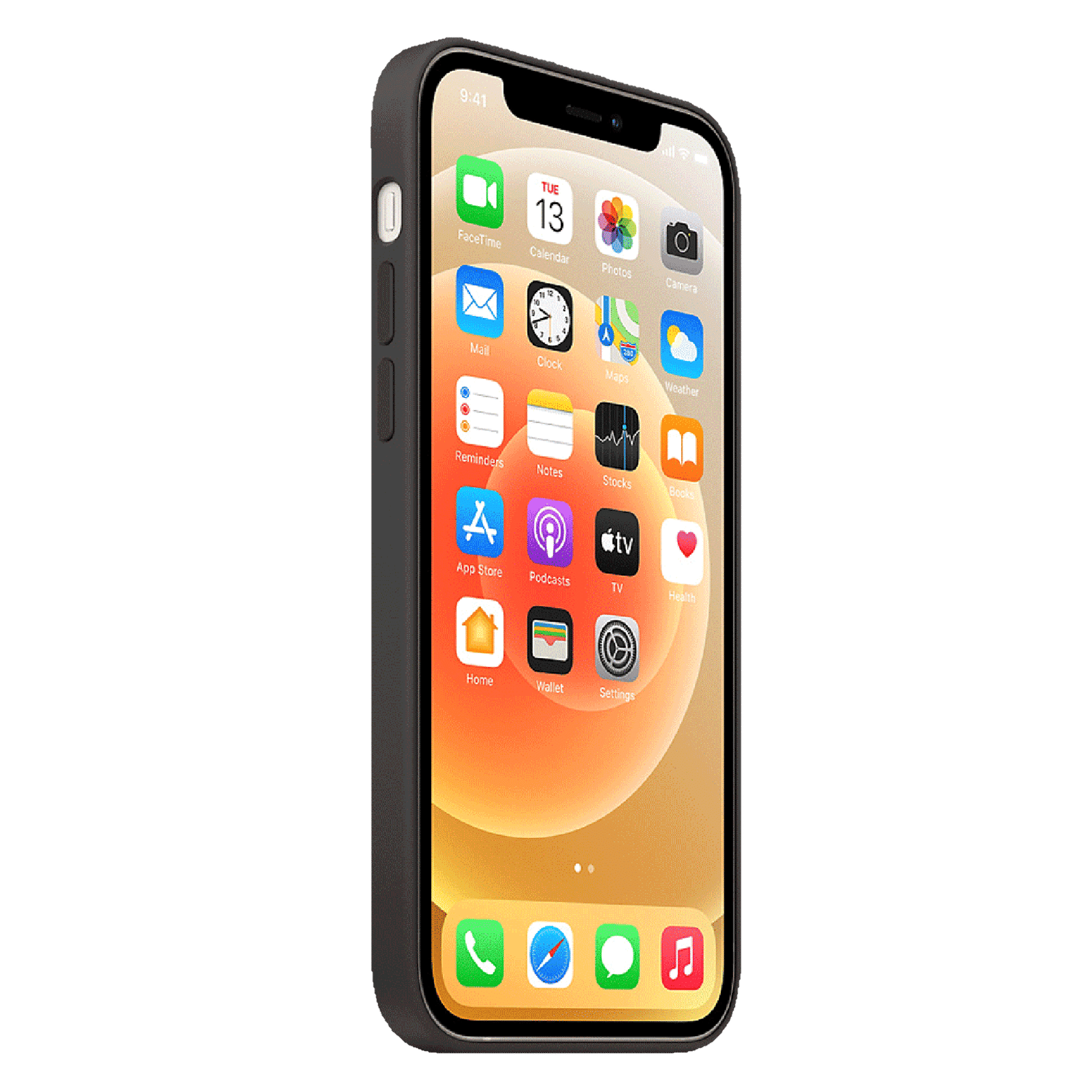 Apple Soft Silicone Back Cover for Apple iPhone 12 Pro Max (MagSafe Charging Support, Black)_3