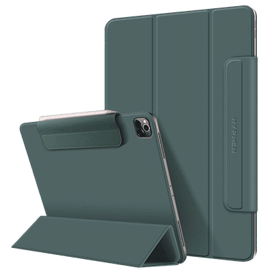 Hyphen VERSO Polyurethane Folio Case for Apple iPad Pro 11 Inch (3rd, 4th & 5th Gen) (Built-in Magnet, Midnight Green)