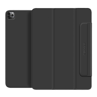Hyphen VERSO Polyurethane Folio Case for Apple iPad Pro 12.9 Inch (3rd, 4th & 5th Gen) (Built-in Magnet, Black)