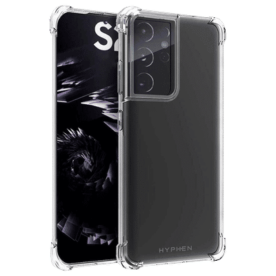 HYPHEN HPC-DCS210474 Soft TPU Back Cover for SAMSUNG S21 Ultra (Drop Protection, Clear)