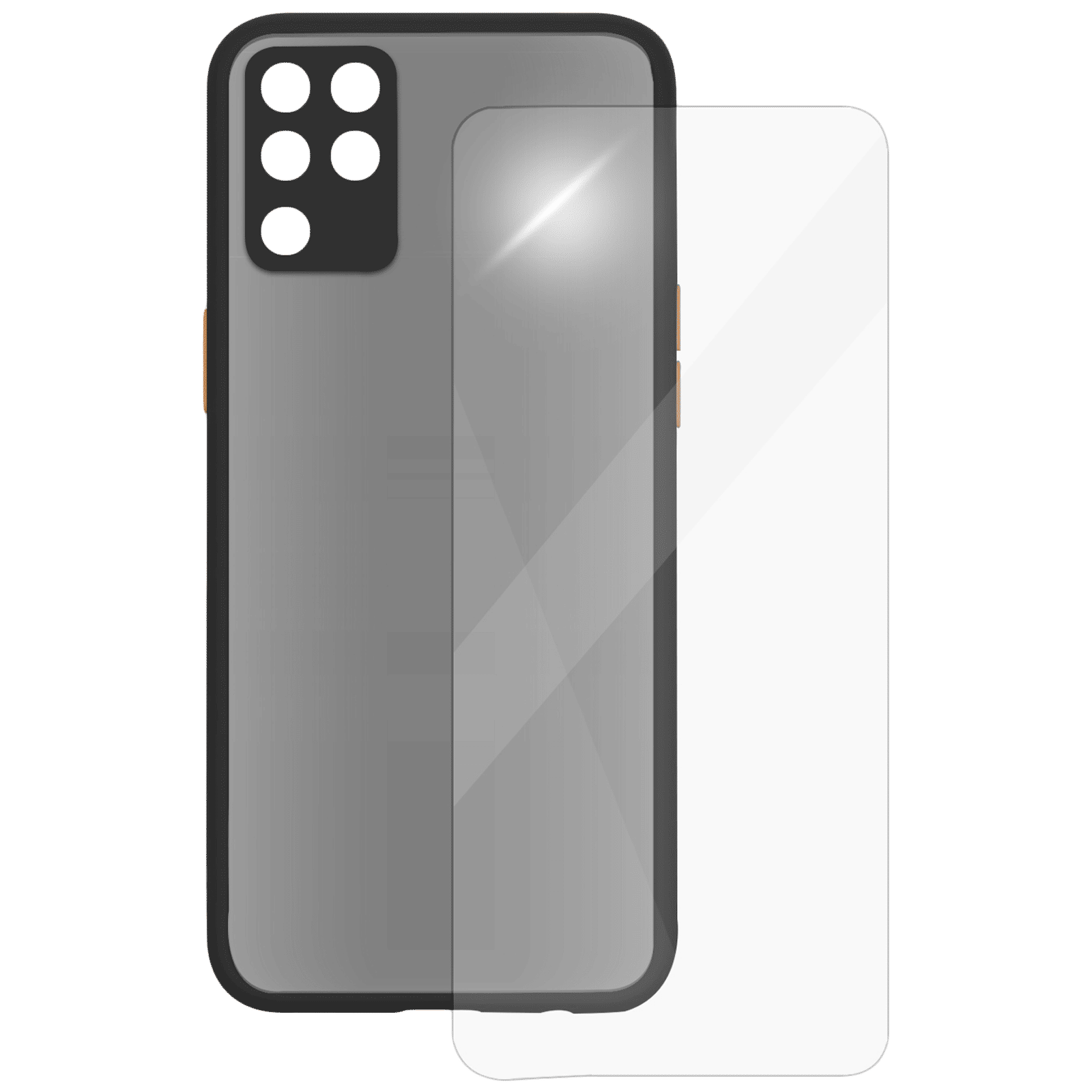 ARROW Camera Duplex Screen Protector & Polycarbonate Back Cover Combo for oppo F19 Pro (Scratch Protection, Black) ARROW Camera Duplex Screen Protector & Polycarbonate Back Cover Combo for oppo F19 Pro (Scratch Protection, Black)_1