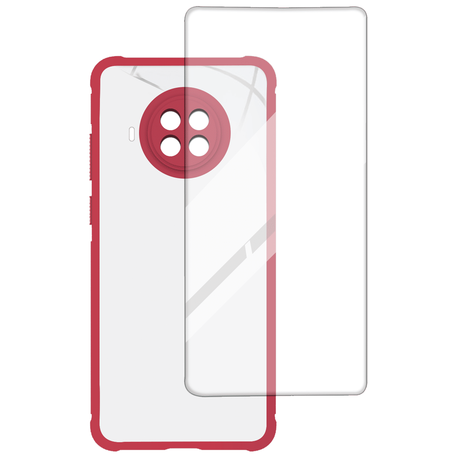 ARROW Hybrid Screen Protector & Polycarbonate Back Cover Combo for Xiaomi Mi 10i (Scratch Protection, Red) ARROW Hybrid Screen Protector & Polycarbonate Back Cover Combo for Xiaomi Mi 10i (Scratch Protection, Red)_2