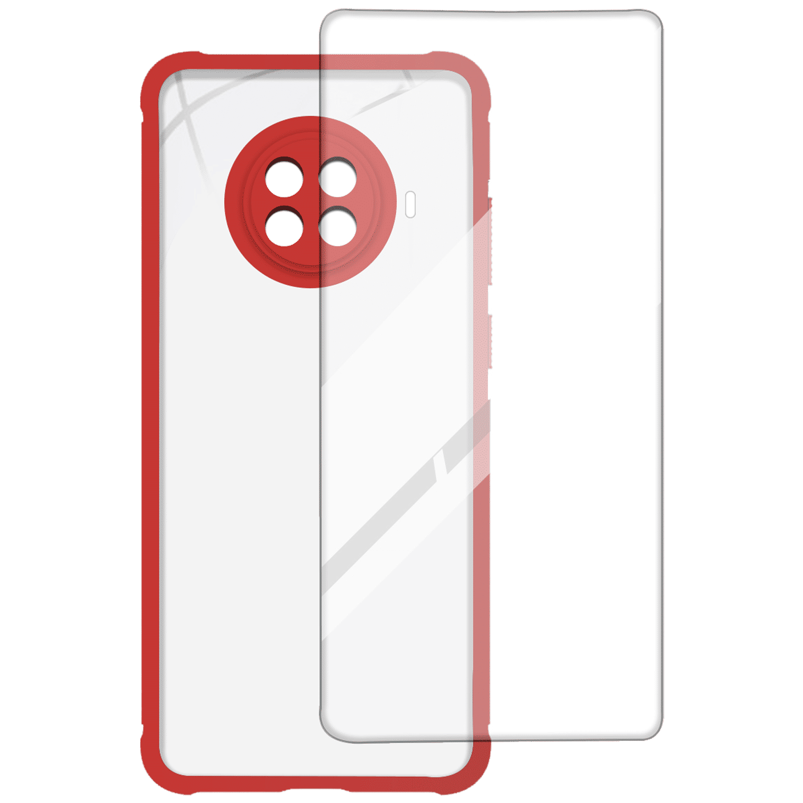 ARROW Hybrid Screen Protector & Polycarbonate Back Cover Combo for Xiaomi Mi 10i (Scratch Protection, Red) ARROW Hybrid Screen Protector & Polycarbonate Back Cover Combo for Xiaomi Mi 10i (Scratch Protection, Red)_1