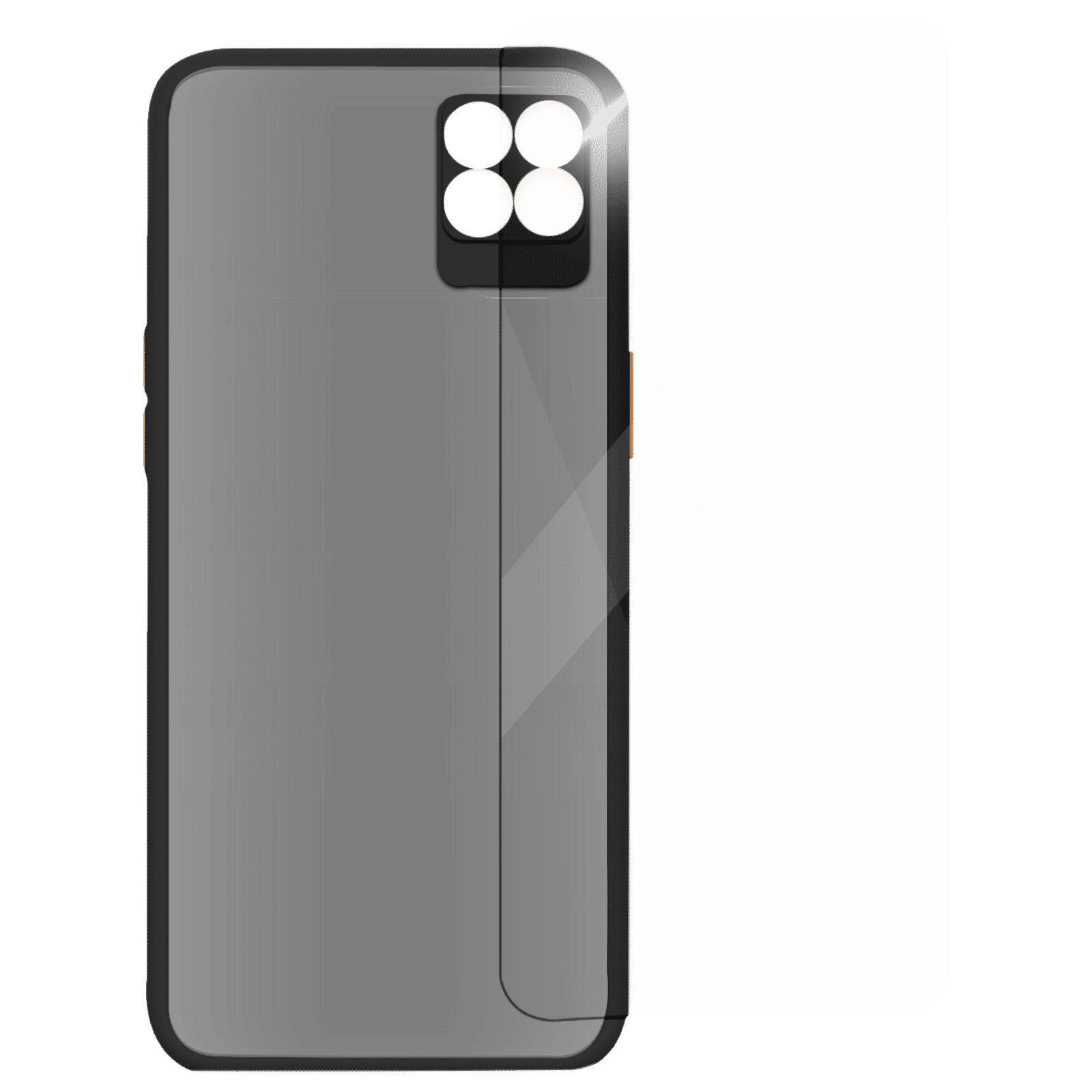 Arrow Duplex Screen Protector & Polycarbonate Back Cover Combo for realme 8 (Anti Scratch Design, Black)_1