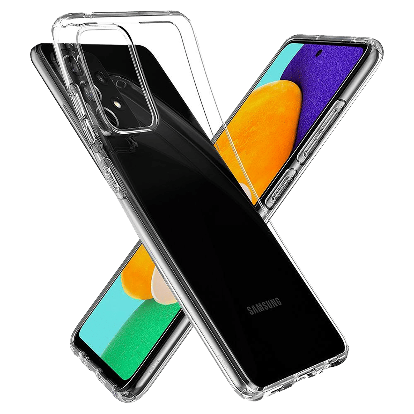 spigen Liquid Crystal TPU Back Cover for SAMSUNG Galaxy A52, A52 5G, A52s 5G (Watermark Free, Crystal Clear)_8