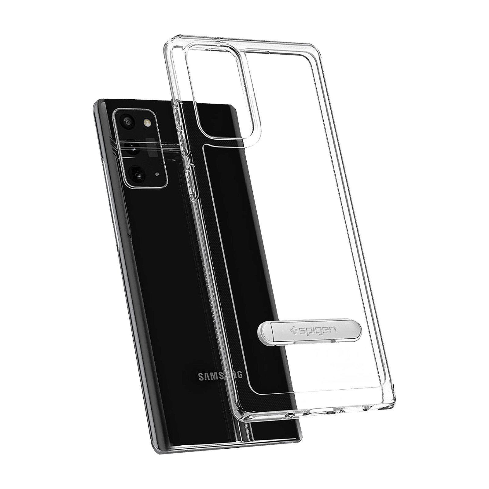 spigen Ultra Hybrid S Hard Polycarbonate & TPU Back Cover for SAMSUNG Galaxy Note 20 (Air Cushion Technology, Crystal Clear)_5