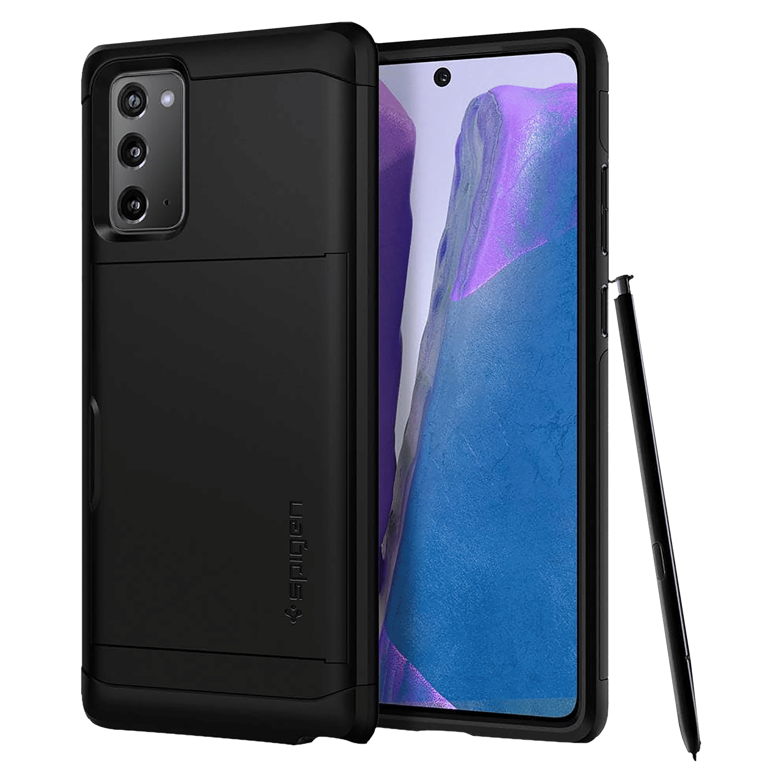 spigen Slim Armor CS TPU & Polycarbonate Back Cover for SAMSUNG Galaxy Note 20 (Wireless Charging Compatible, Black)_1