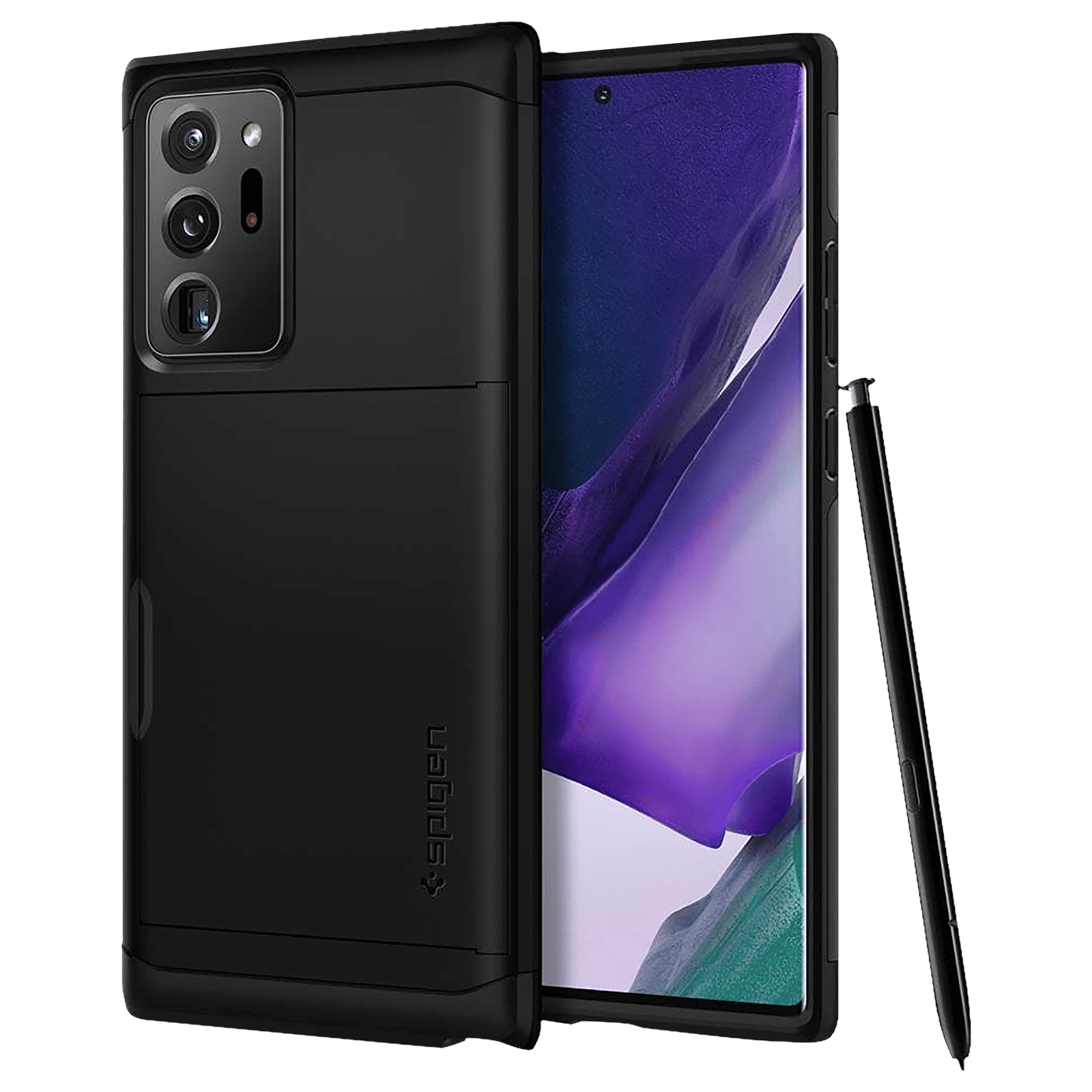 spigen Slim Armor CS TPU & PC Back Case For Galaxy Note 20 Ultra 5G (Air Cushion Technology, ACS01398, Black)_1