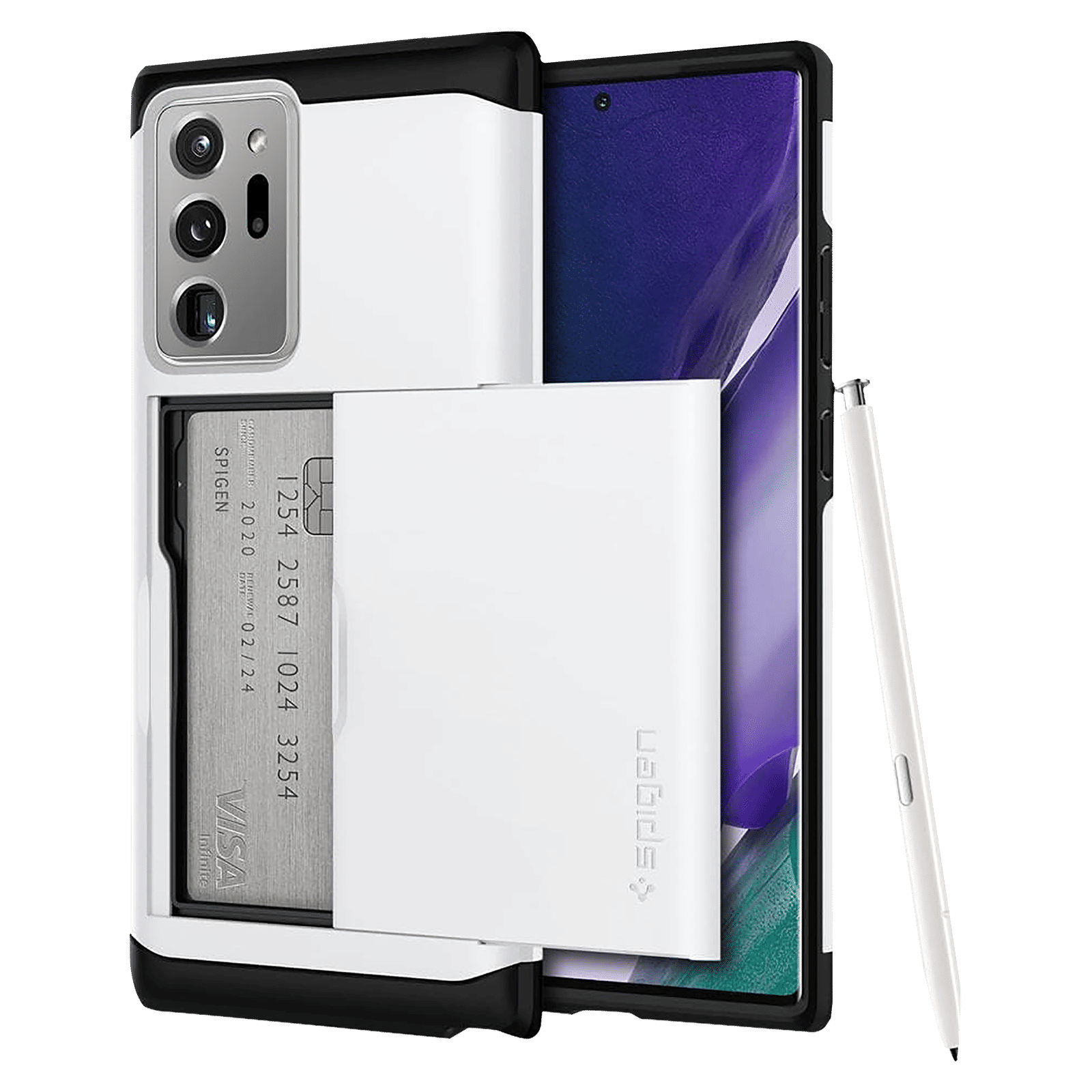 spigen Slim Armor CS TPU & Polycarbonate Back Cover for SAMSUNG Galaxy Note 20 Ultra (Wireless Charging Compatible, White) spigen Slim Armor CS TPU & Polycarbonate Back Cover for SAMSUNG Galaxy Note 20 Ultra (Wireless Charging Compatible, White)_13