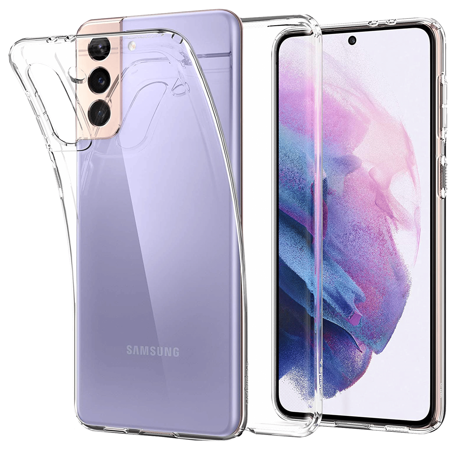 spigen Crystal Flex TPU Back Cover for Samsung Galaxy S21 (Slim Protection, Clear) spigen Crystal Flex TPU Back Cover for Samsung Galaxy S21 (Slim Protection, Clear)_1