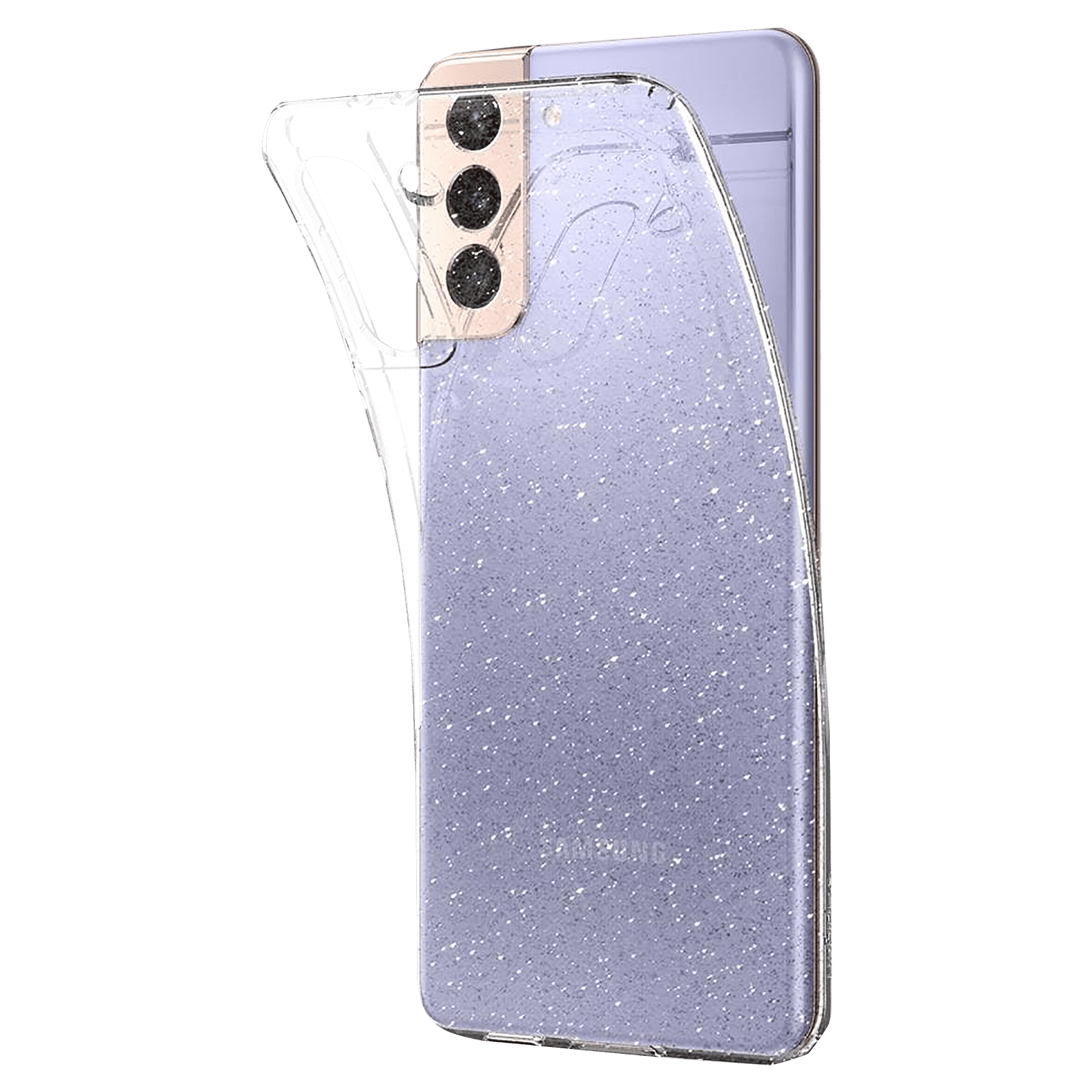 spigen Liquid Crystal Glitter TPU Back Cover for SAMSUNG Galaxy S21 Plus (Wireless Charging Compatible, Crystal Quartz)_7