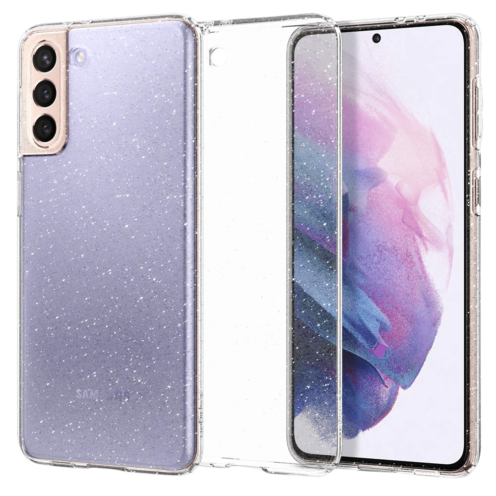 spigen Liquid Crystal Glitter TPU Back Cover for SAMSUNG Galaxy S21 Plus (Wireless Charging Compatible, Crystal Quartz)_9