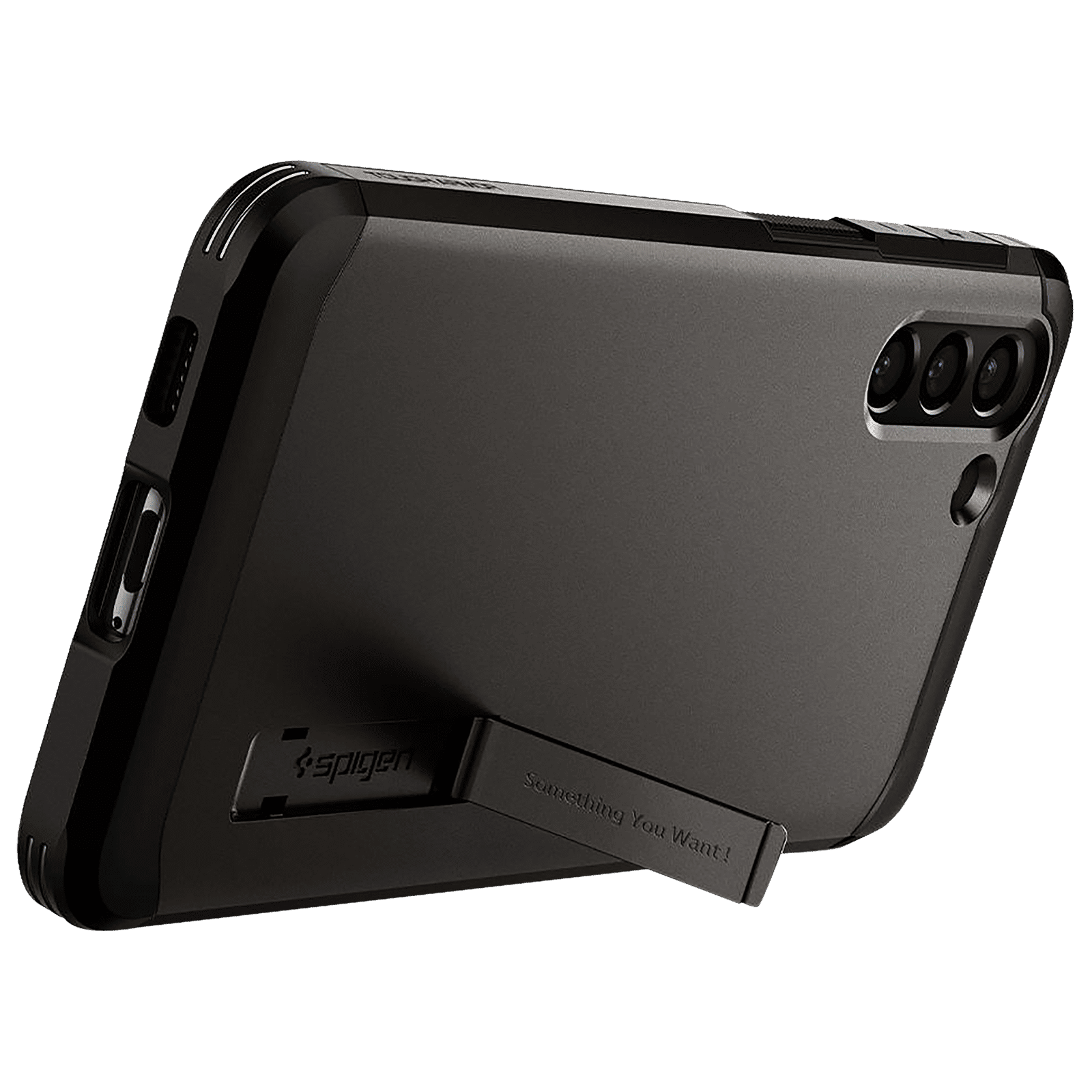 spigen Tough Armor TPU & Polycarbonate Back Case with Stand for SAMSUNG Galaxy S21 Plus (Wireless Charging Compatible, Gunmetal)_7