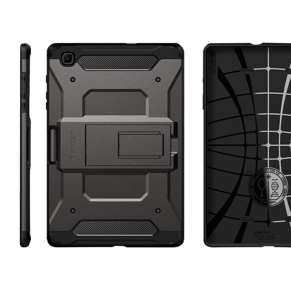 spigen Tough Armor Pro TPU & PC Back Case with Stand for SAMSUNG Galaxy Tab S6 Lite with S Pen Holder (Comfortable Angle, Gunmetal) spigen Tough Armor Pro TPU & PC Back Case with Stand for SAMSUNG Galaxy Tab S6 Lite with S Pen Holder (Comfortable Angle, Gunmetal)_17