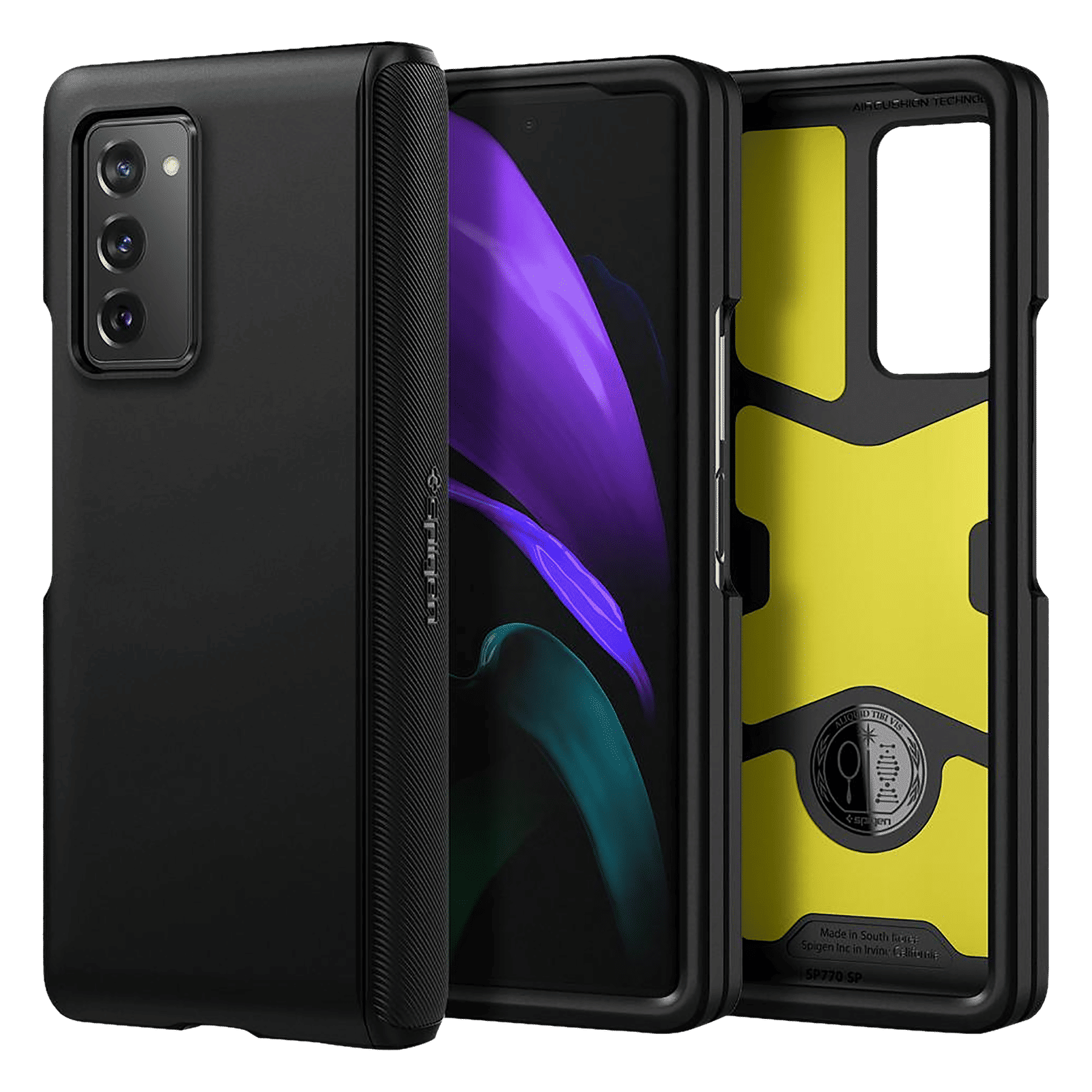 spigen Slim Armor Pro TPU & Polycarbonate Back Cover for SAMSUNG Galaxy Z Fold 2 (Wireless Charging Compatible, Black) spigen Slim Armor Pro TPU & Polycarbonate Back Cover for SAMSUNG Galaxy Z Fold 2 (Wireless Charging Compatible, Black)_1